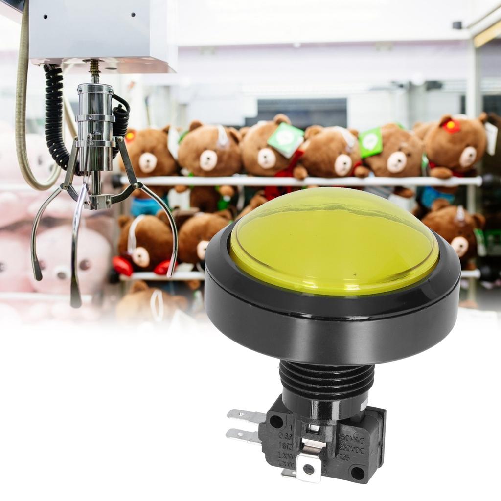 60mm Big Convex Button 2‑Foot Button with LED Light for Crane Machine Game Console