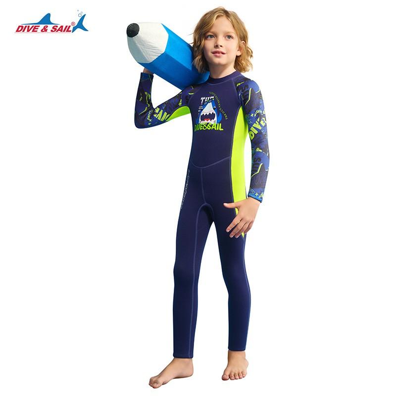 Kids Full-Body Neoprene Wetsuit Snorkeling Swimming Surfing Sailing Warm Thermal Protection Small