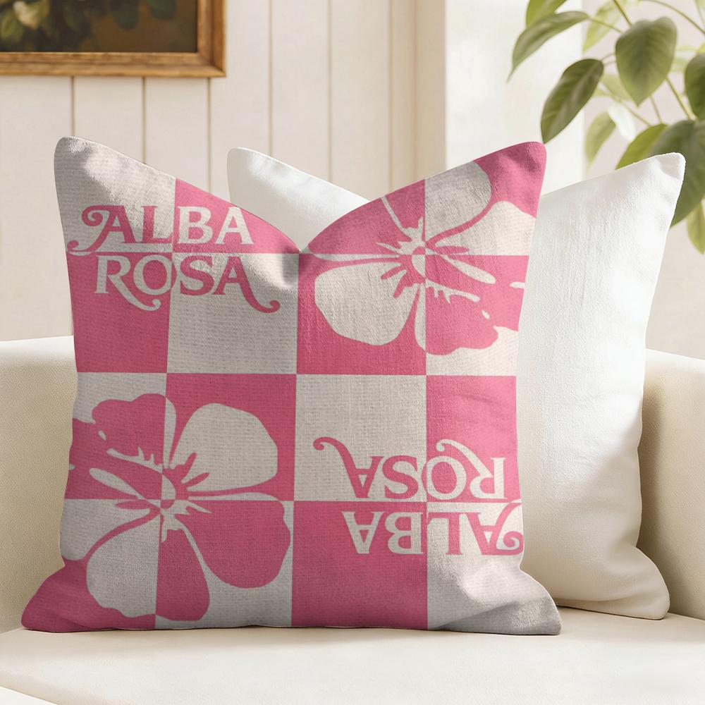 Fashion AALBA RROSA Cushion Cover Eco Linen Pillow Case DoubleSided Print Breathable Durable Zipper Home Decor Gift