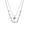 Starlight Necklace, Quadrilateral Star Pendant Double-layered Layered Necklace, Women's Summer Accessory Collar Chain