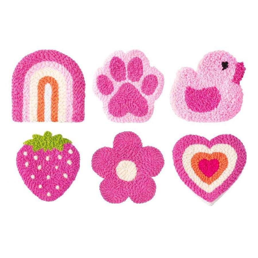 Poke Embroidery Handmade Diy Coaster Material Pack Heat Insulation Pad Embroidery Manual Decompression 10x10cm(Materialkitincludingembroiderystretch