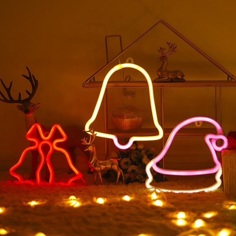Christmas Neon LED Night Light - Influencer-Inspired Holiday Bedroom Decoration