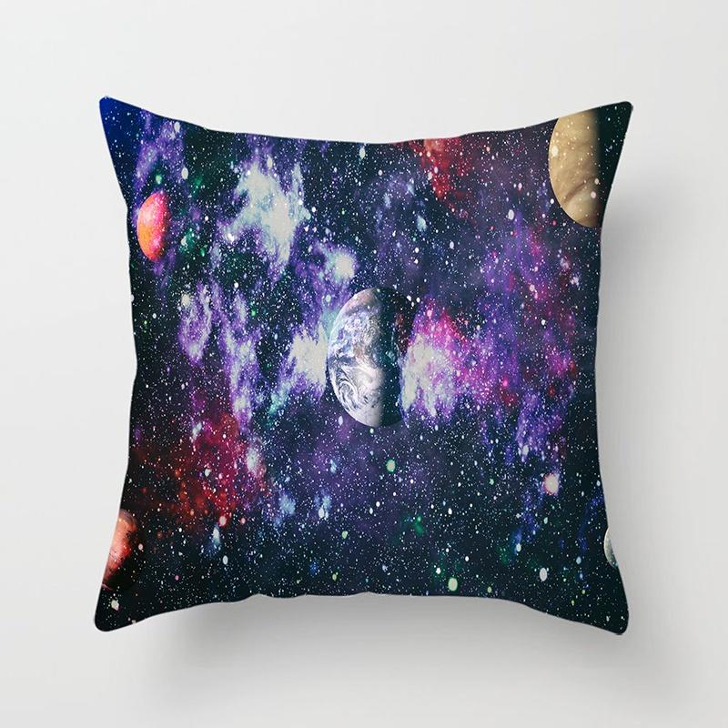 Starry Sky Landscape Planet Series printed pillowcase sofa seat cushion cover future sense home decoration embrace