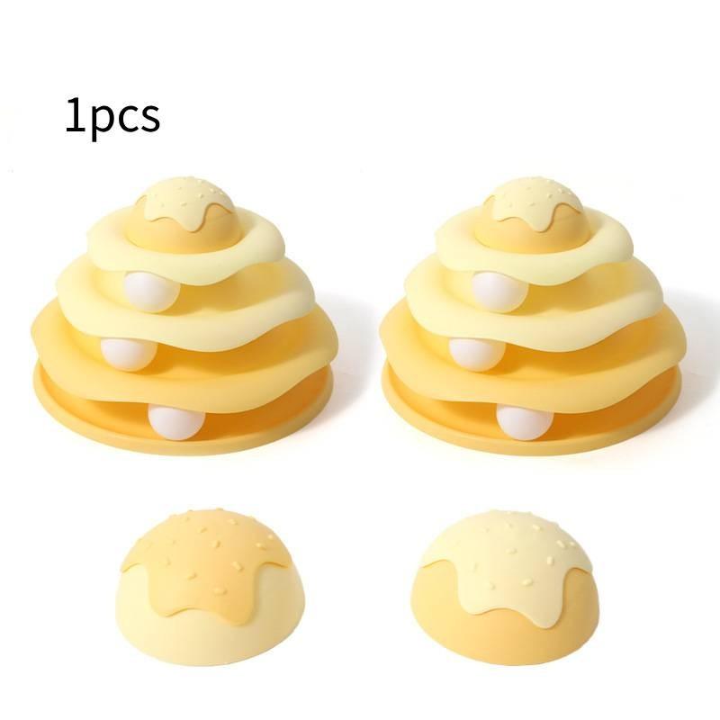 Cat Toy Set With Inflatable Bee Wobbler And Play Wheel For Interactive Play And Gift