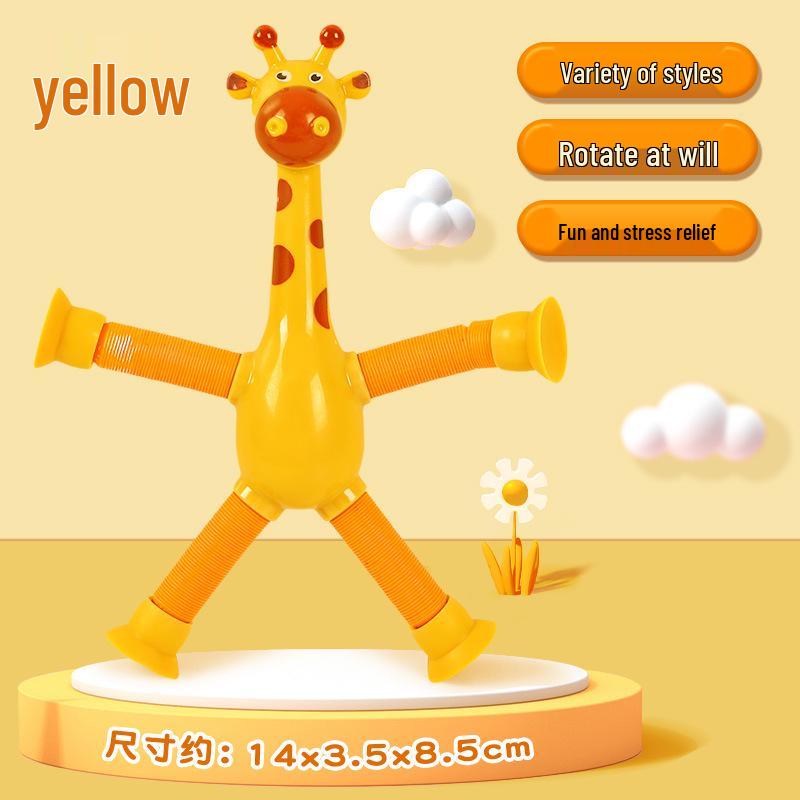Telescopic Luminous Giraffe Robot Toy – Creative Educational Cartoon for Kids