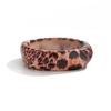 Leopardenmuster Acryl Armreif Dick Retro Handring Kreativ Unregelmäßig Breites Armband Mädchen