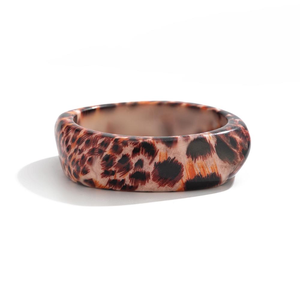 Irregular Irregular Wide Bracelet Thick Retro Hand Ring Temperament Acrylic Bangle  Girls Style A