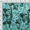 oneOone Cotton Poplin Aqua Blue Fabric Tropical Fabric For Sewing Printed Craft Fabric By The Yard 42 Inch