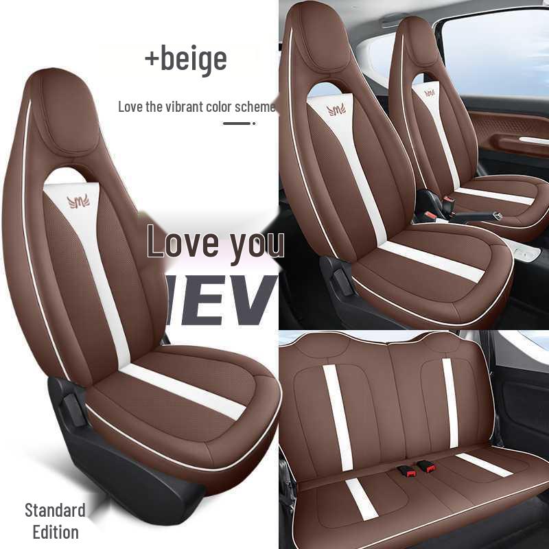 202426 Wuling Hongguang Mini Macaron Full-Coverage Seat Cushion - Modified Interior Car Seat Cover.