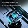 Car Bluetooth 5.0 Charger Fm Transmitter Pd 18W Type-C Dual Usb Colorful Ambient Light Cigarette Lighter Mp3 Music Player