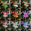 Adorno de Hada Bailarina de Cristal Iridiscente | Decoración Colgante Holográfica Brillante para Árbol de Navidad