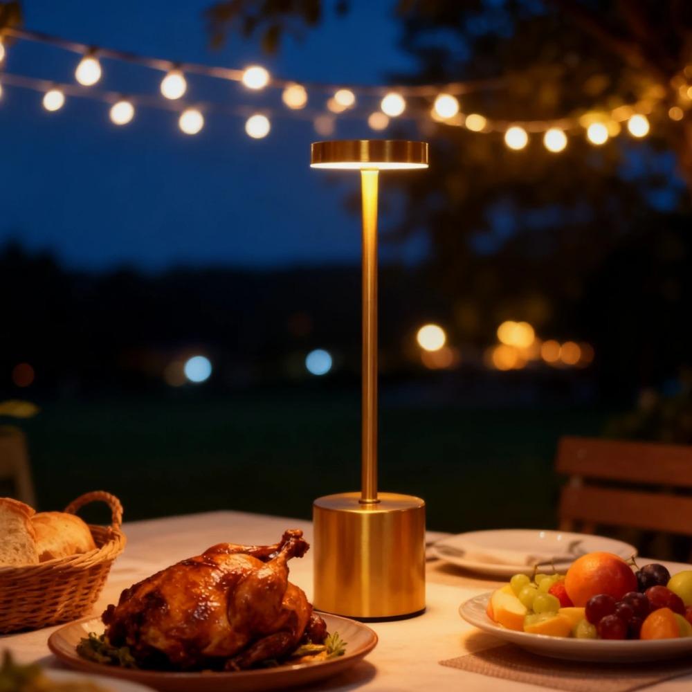LED ambient desk lamp, USB charging, touch controlled dimmable indoor night light, suitable for home decoration bedside rooms