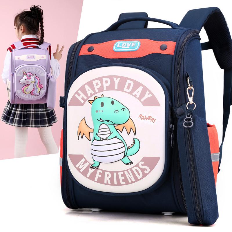 New Schoolbag for Girls  Primary School Students  Spine Protection  Burden Reduction and Breathable Children's Backpack