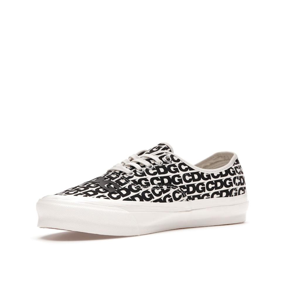 Comme Des Garçons X Vans OG Authentic LX CDG Print - Blanc De Blanc 2018 Unisex Sneakers White Black VN0A4BV9SHM