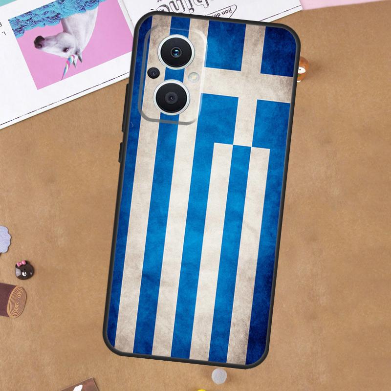 Greece Greek Flag For OPPO Reno 13F 11F 12F 14F 10 11 12 13 14 Pro 8T 7 8 Lite OPPO Find X9 X8 X6 X5 Pro Case