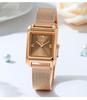 Sanda Women's Retro Leather & Mesh Strap Casual Wristwatch
