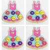 1Set Children's Montessori Learn Basic Life Skills Teaching Aid Skirt Clothes Threading Button Sewing Board Game Educational Toy