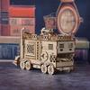 3D wooden puzzle battle truck model, DIY assembly model of Doomsday mecha tank, 3D puzzle model of armored vehicle