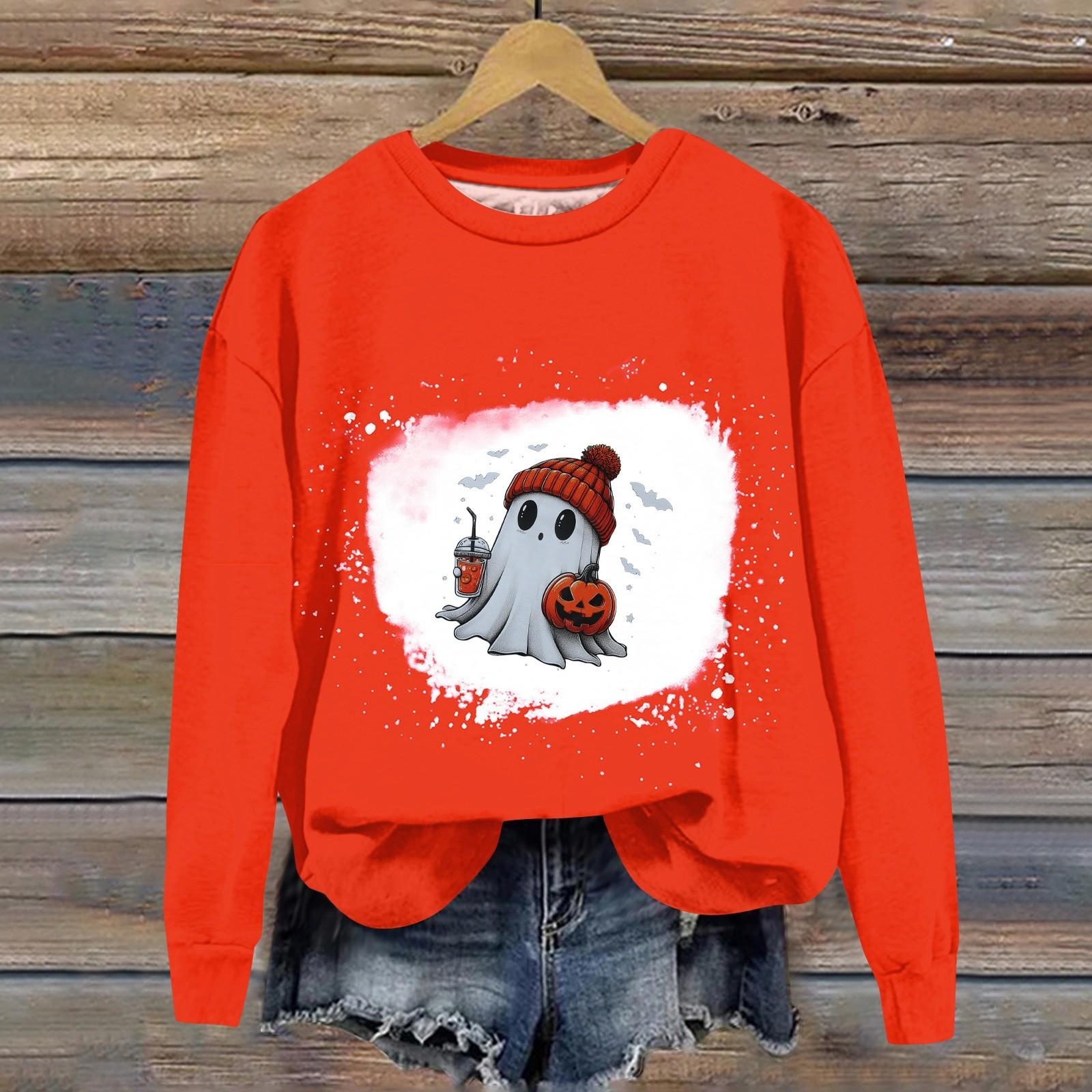 

Жіночий модний світшот з принтом, з довгим рукавом, вільного крою, з круглим вирізом, топ на осінь S