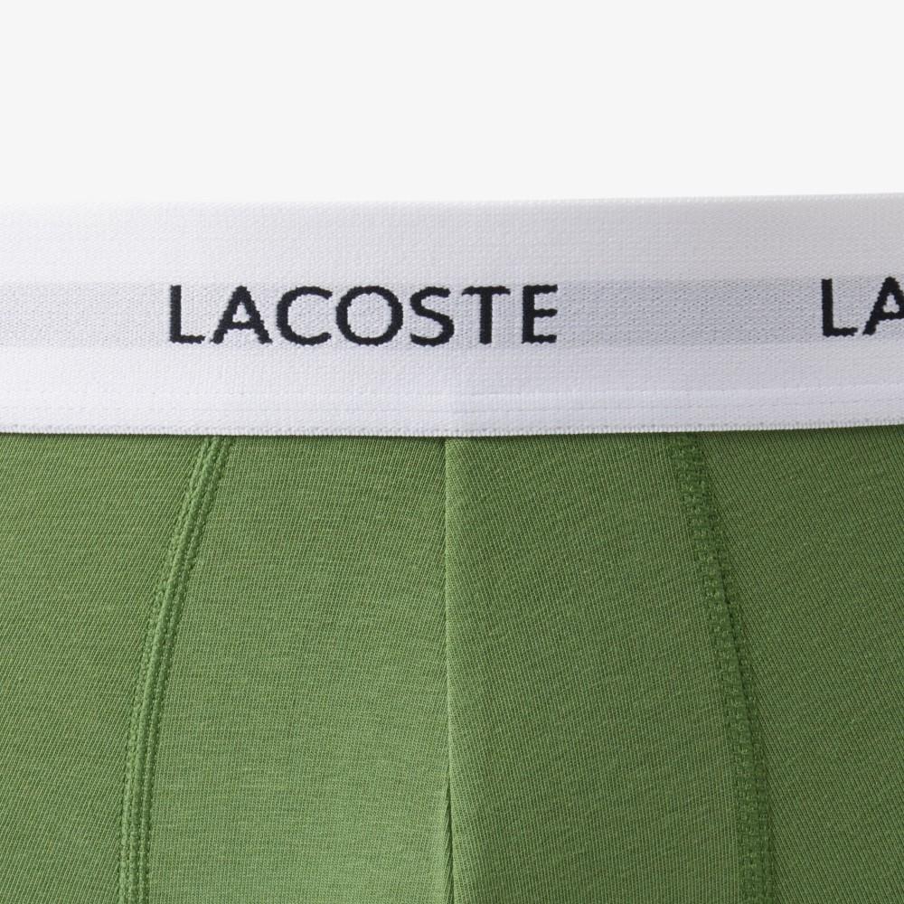 [lacoste] Men's White Band 3-Pack Boxer Briefs 5H5150-56G3IA