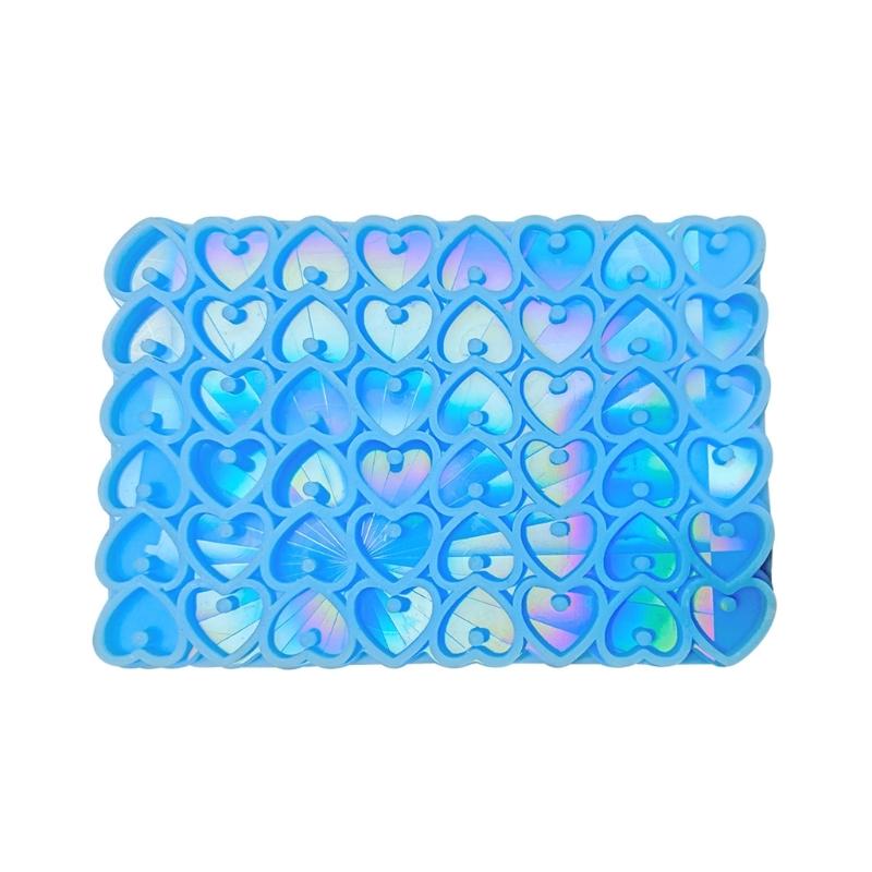 Glossy Silicone Loves Holographic Molds Light Shadow Earrings Pendant Mold DIY Ornaments Jewelry Epoxy Crafting Mold