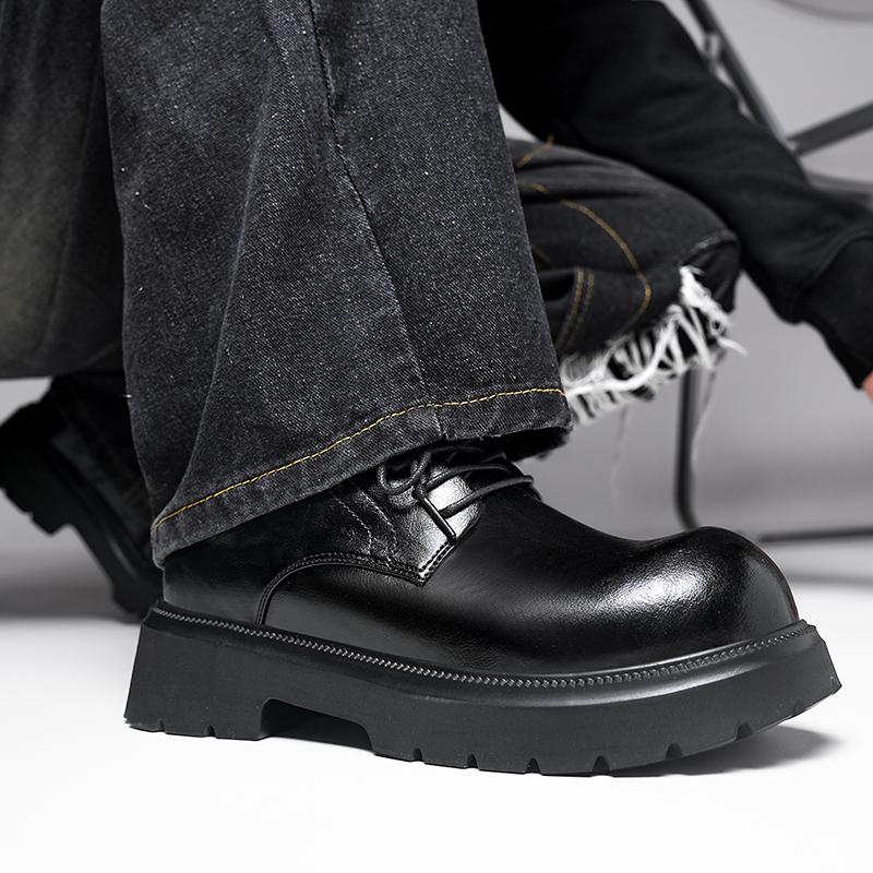Derby Men's Leather Shoes Fashionable Retro Versatile Styles Wedding Outdoor Leisure Party Classic Office Shoes for Daily Hot