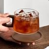 Vintage Coffee Cup Dish Sets for Women 2026 New Household 240ml High End Exquisite Wooden Handle Glass Afternoon Tea Dish