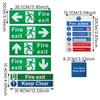 Exit Sign Safety Exit Sign Sticker 7 Piece Fade Resistant Decal Survival Sticker For Industrial Outdoor Door Men Women Elderly