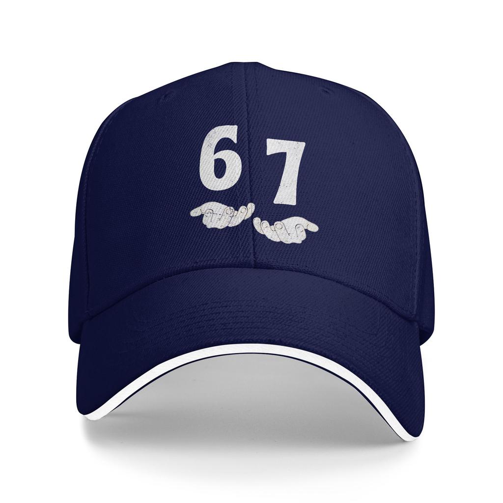 Summer 67 Six Seven Hand Meme Baseball Cap  Outdoor Sports Y2k Funny Print Sun Hip Hop Hats Women Men SunProof Baseball Caps