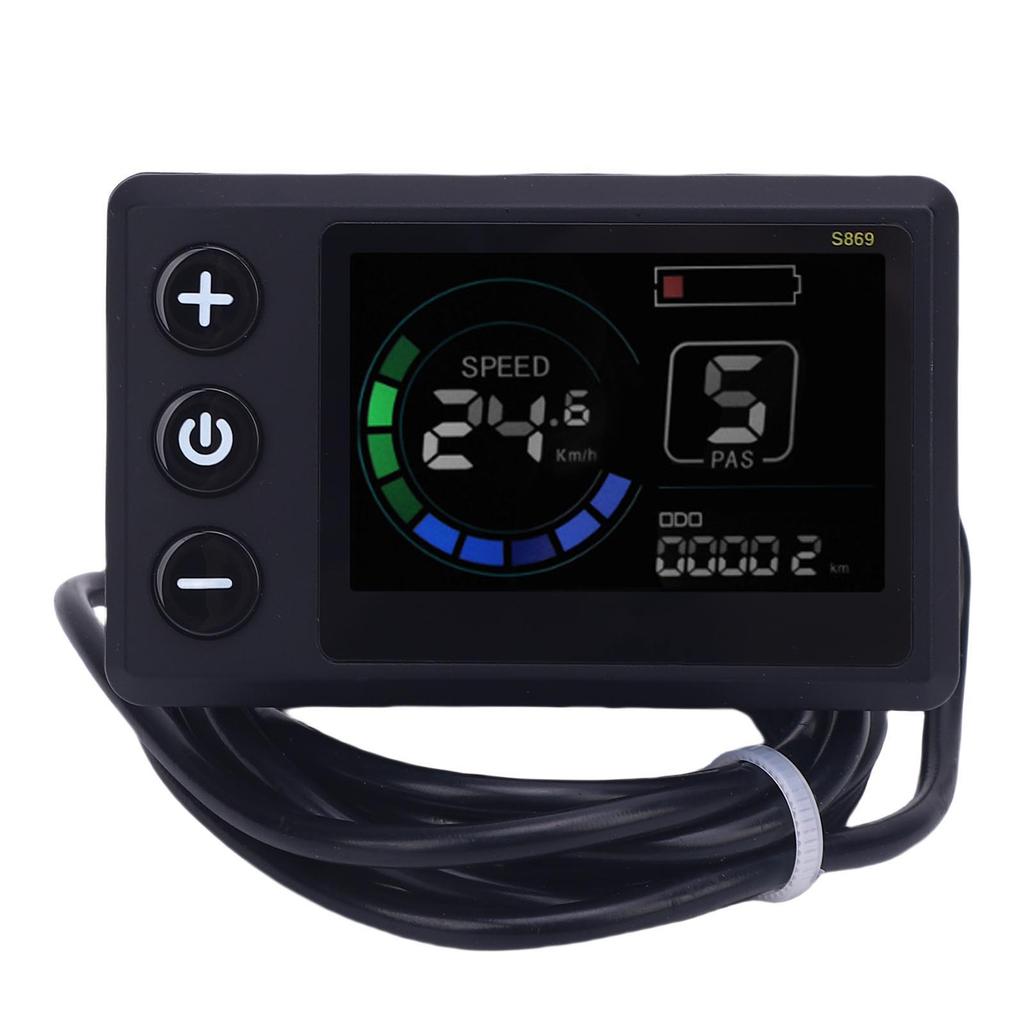 Electric LCD Display Meter S869 DC 24V 36V 48V LCD Display Screen Control Panel with SM Plug for Electric Bike Scooter