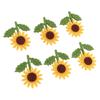 18 Stück Sonnenblumen Filzaufnäher 3D Handgefertigt Lebendige Farben Exquisite Blumenaufnäher für Kleidung Taschen Haarspangen Broschen