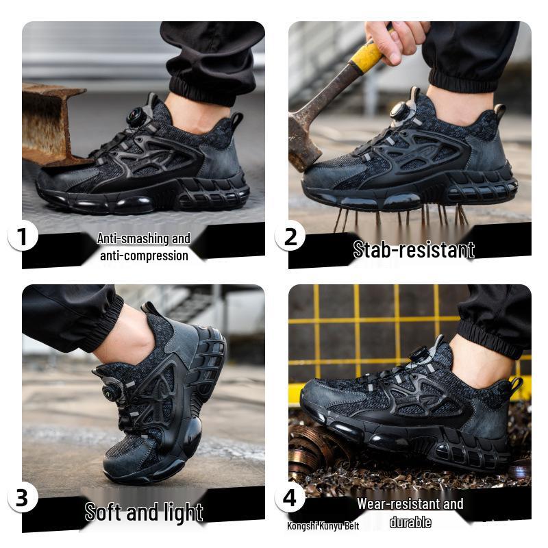 Men's Steel Toe Work Shoes: Anti-Smash, Anti-Puncture, Comfortable, Long-Lasting Wear