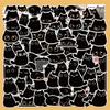 110Pcs Pitch-Black Kitten Cute Cat Stickers Creative Cartoon Journal Diy Phone Case Decals