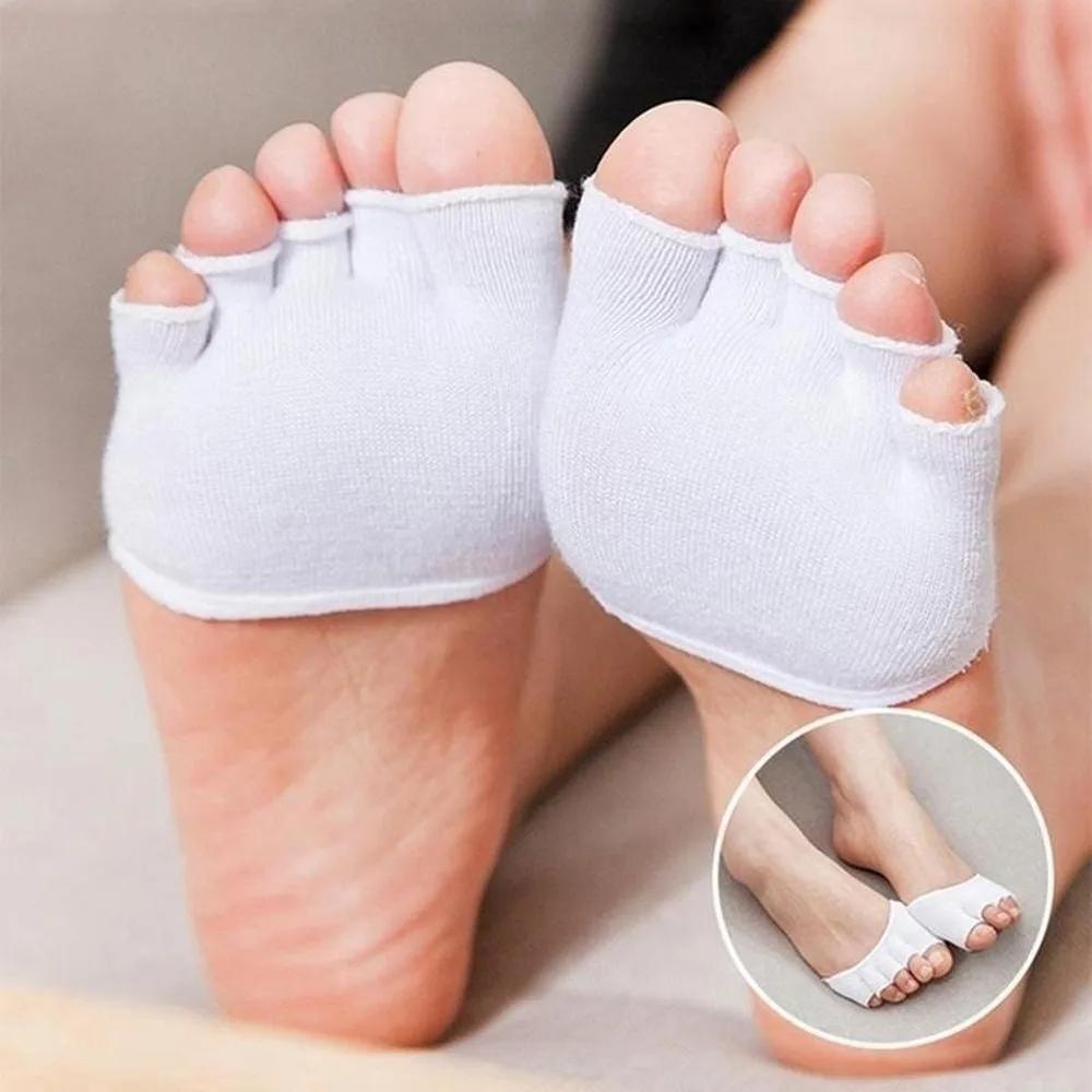 1 Pair Half Toe Socks Five Toes Separator Foot Alignment Pain Relief Foot Care Sock