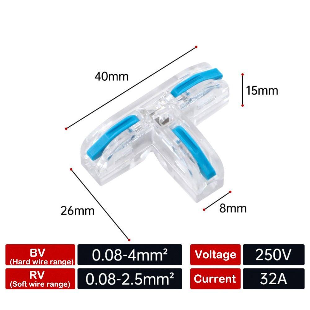 Universal Compact Quick Terminal Block T Type Compact Splice Electrical Connectors  Electrical