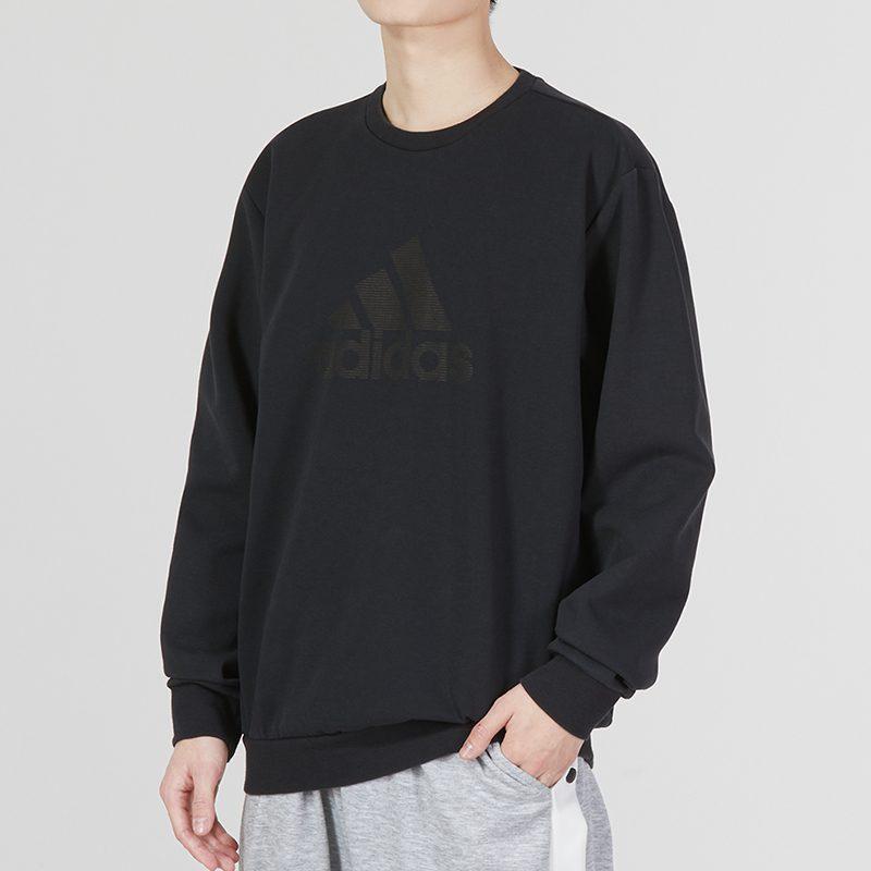 adidas Sweatshirts Men's Black Crew Neck Moderate Regular HY5828