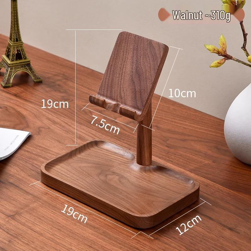 Solid Wood Creative Bedside Mobile Phone Holder for Desktop