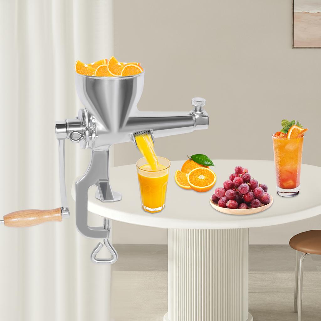 Manueller Entsafter Weizengraspresse Edelstahl Obst- und Gemüseentsafter Schnellfilter für Obst, Gemüse und Ingwer