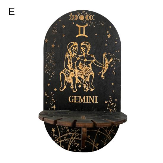 Kristall-Display-Regal, Pendel, Holz, Bohemian-Stil, dekorativer Kristall-Display-Halter, Heimbedarf