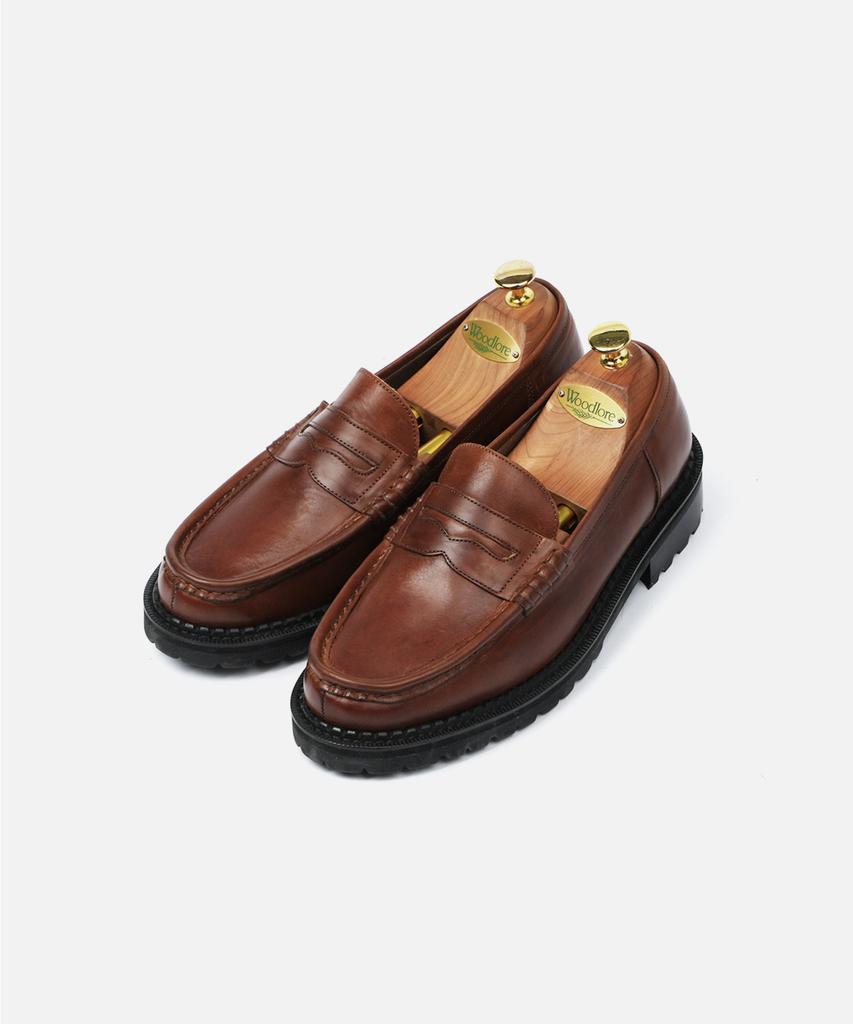 Custommood Richard Cowhide Penny Loafers (Italy Oil Brown)