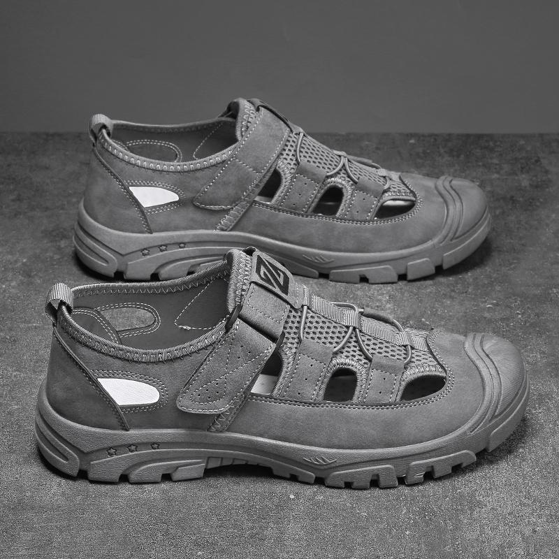 Men's Sneakers Breathable Mesh Sandals for Man Walking Shoes Summer Khaki Sports Sandals Men Outdoor Simple Color Comfortable