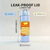 1PC Stack Pancake Butter Breakfast Print 750ml Color Plastic Sports Water Bottle Leakproof Flip Straw Lid Suitable for Sports Office Home Use