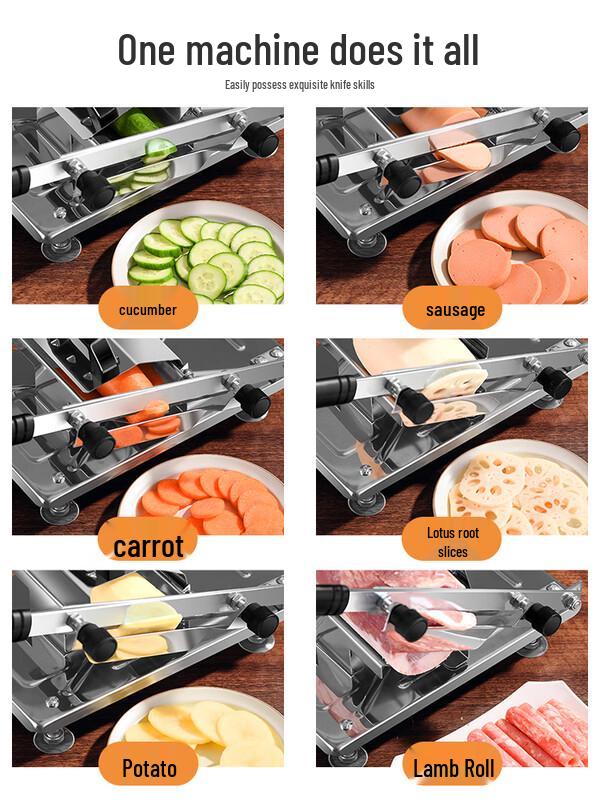 Stainless Steel Manual Frozen Meat Slicer