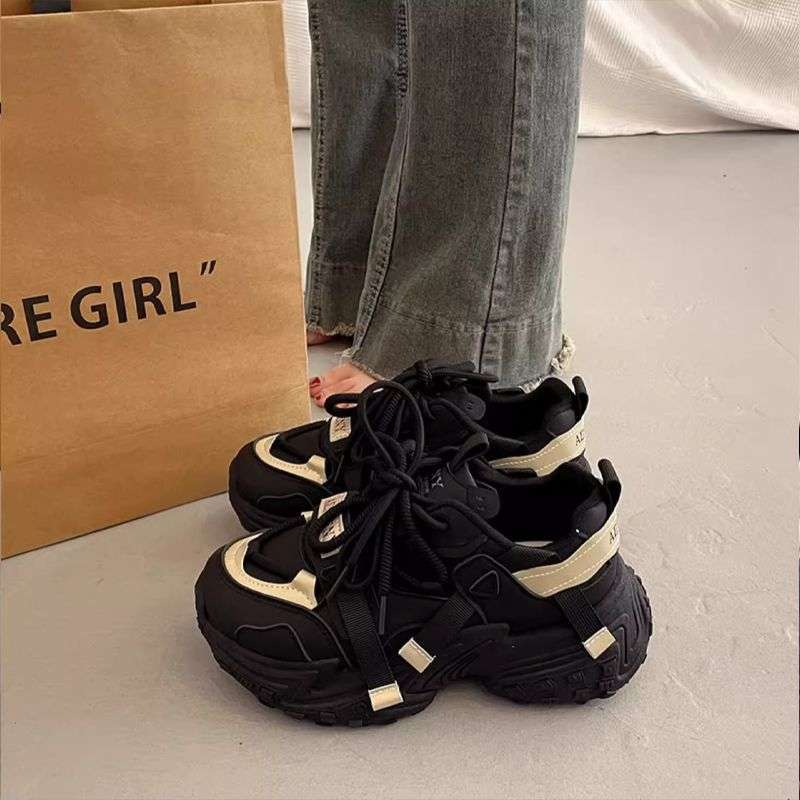 Casual Shoes 2026 New Style Dad Shoes Women's Shoes Thick Sole Height Increase Anti Slip Sports Shoes Fashionable