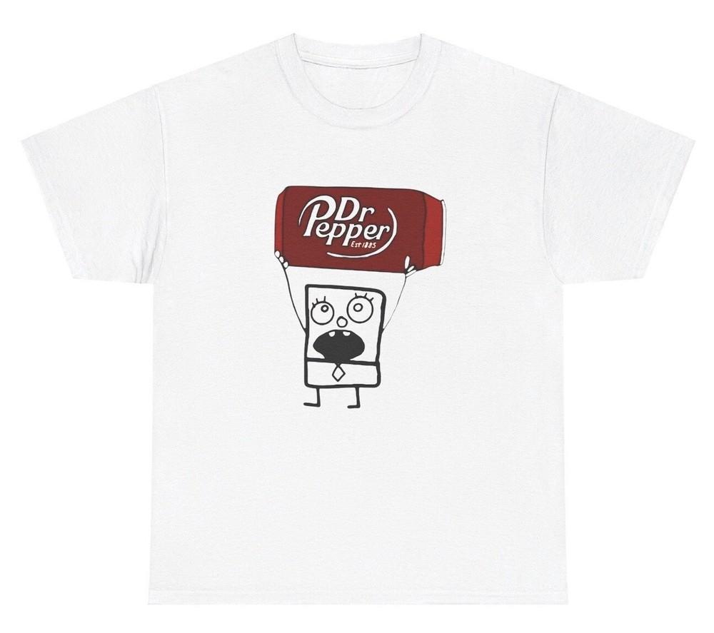 Doodlebob Dr Pepper T Shirt Funny Soda Lover Humor Gen Z Silly Dank Meme Tee Unisex T-Shirt S