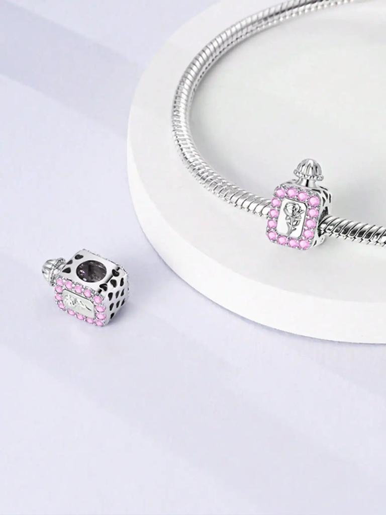 Charm Copper Colors Pink Carousel Alarm Clock Bead For Original Bracelet Diy Beads Charms Jewellery Making Gift For Women Styfne
