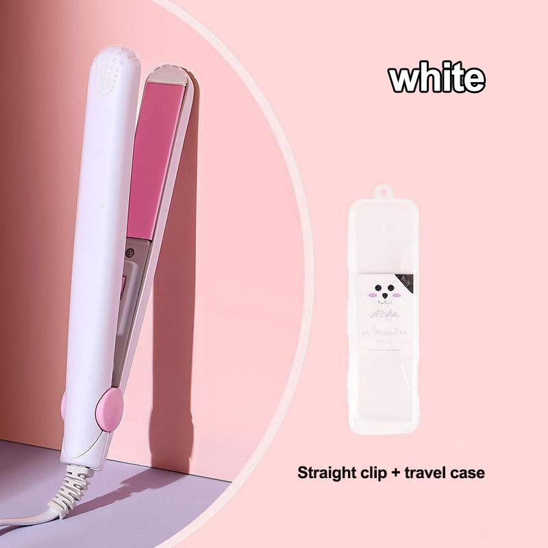 1PC Mini Hair Straightener Cartoon Curling Straight Hair Dual Purpose Clipboard Portable Curling Iron