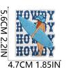 Blue Theme Embroidery Cloth Sticker, Surf Girl Patch Sticker, Wave Hermit Crab Computer Embroidery Label, Shell Chapter Sticker