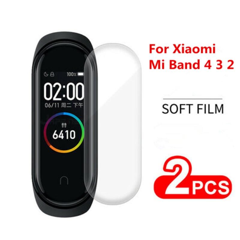 

2Pcs для Xiaomi Mi Band 4 3 HD Clear TPU Полный экран экрана Протектор фильм