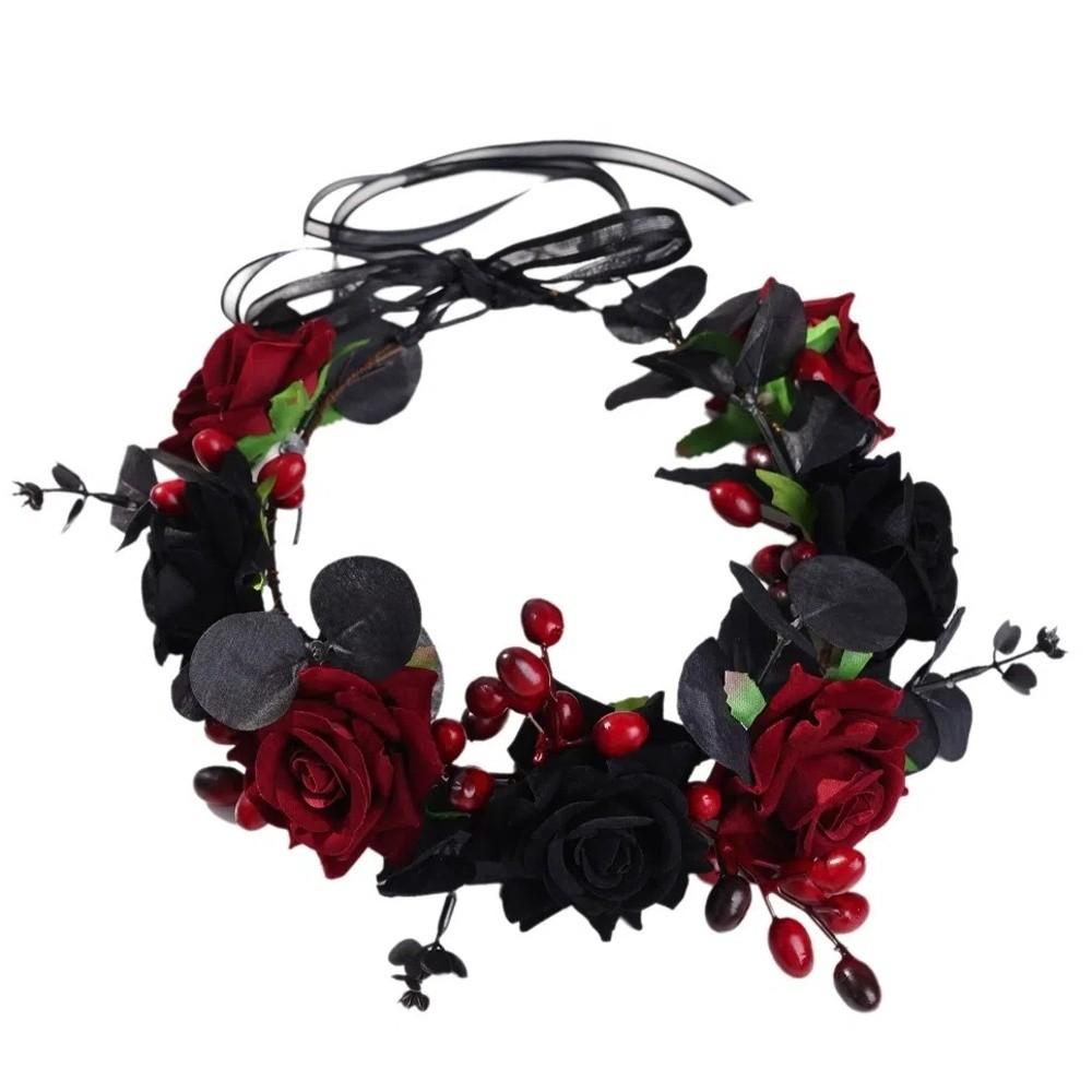 Fashion Halloween Headband Exquisite Cosplay Headband Simulation Flower Headband  Costume Accessory